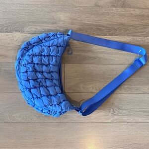 Blue Quilted Shoulder Bag